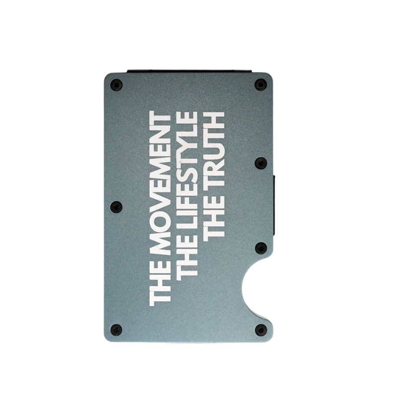 Thumbnail: Minimalist Metal Wallet Blue Steel
