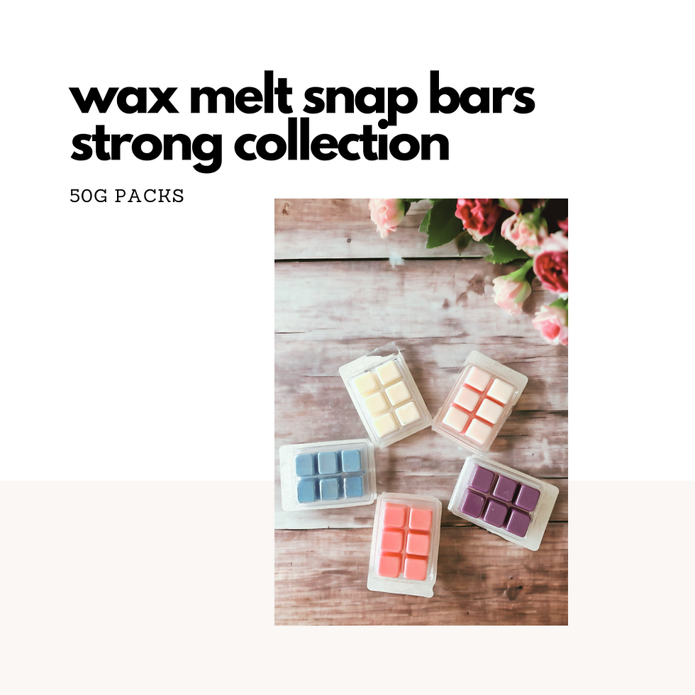 Thumbnail: Wax melts clam shell reverse image - strong fragrance colleciton