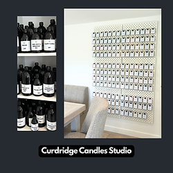 Fragrance oils and wax melts on a wall