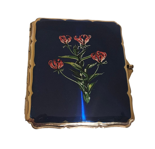stratton cigarette case 1950`s Stratton enamel Cigarette Case