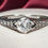 Thumbnail: Sterling silver ring with a clear stones Size N