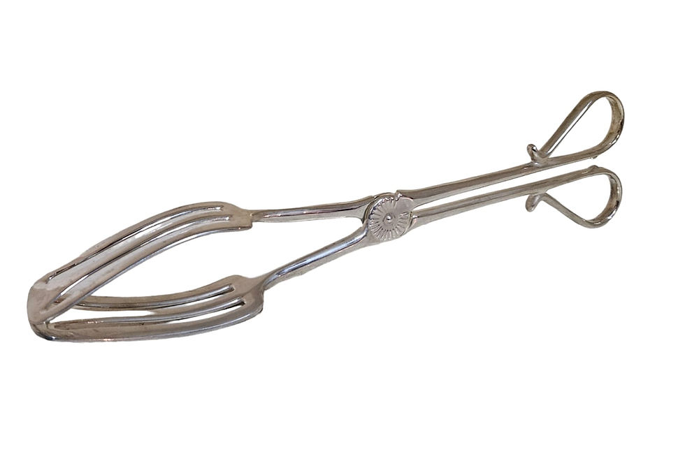 Thumbnail: Silver Plated Pastrey Tongs