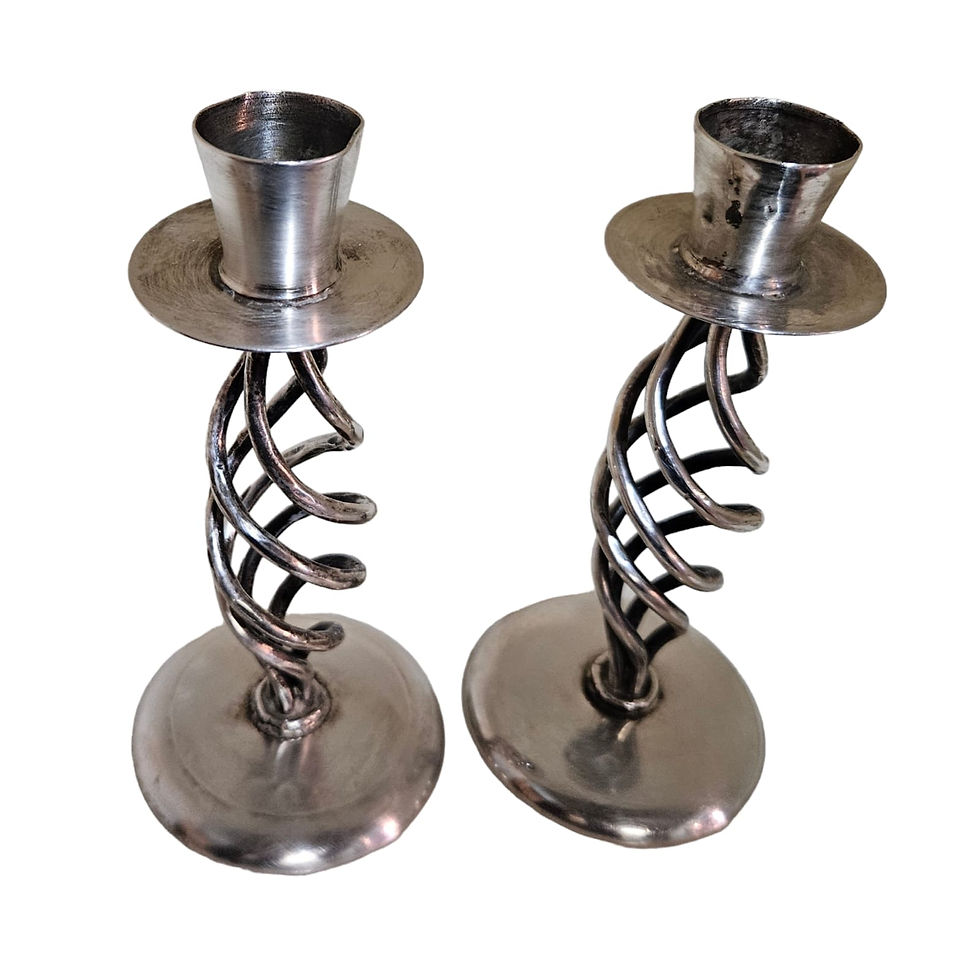 Thumbnail: Vintage silver plated candlestick holders
