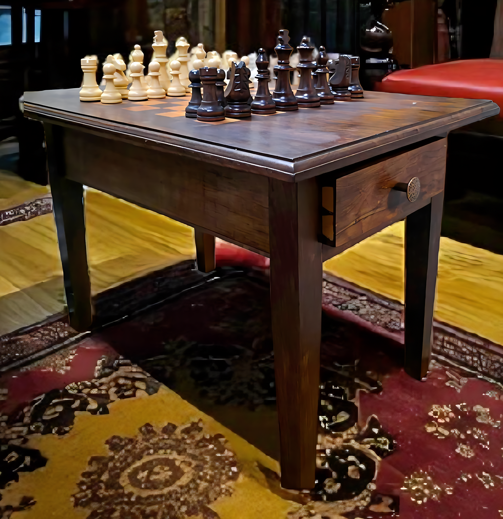 Thumbnail: Vintage-Style Wooden Chess/Games Table