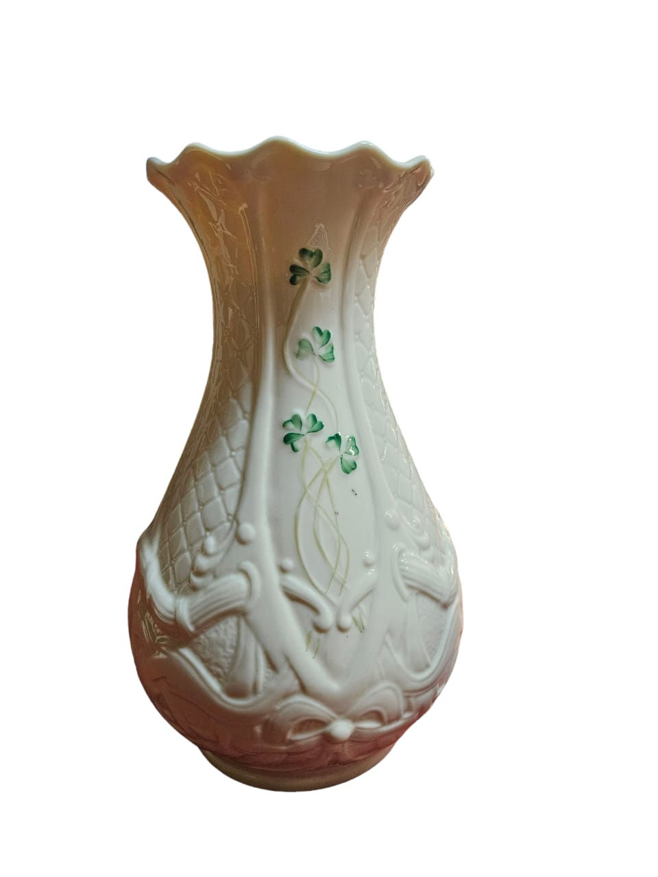 Thumbnail: Large Belleek Classic Vase, measuring 21x14x14cm exquisite vase is a timeless