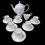 Thumbnail: Royal Tuscan Fine Bone China d642 White & Gold 14 Pc Coffee Set