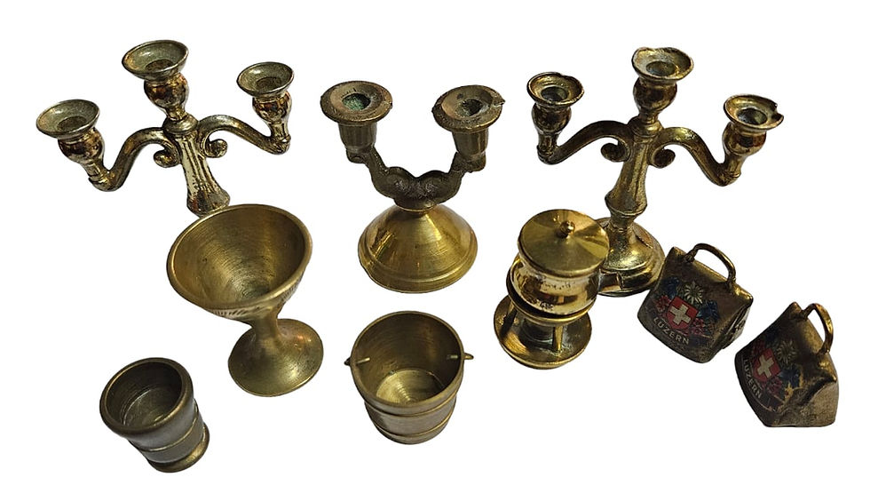 Thumbnail: Collection of Brass & Metal  Printers Tray Items