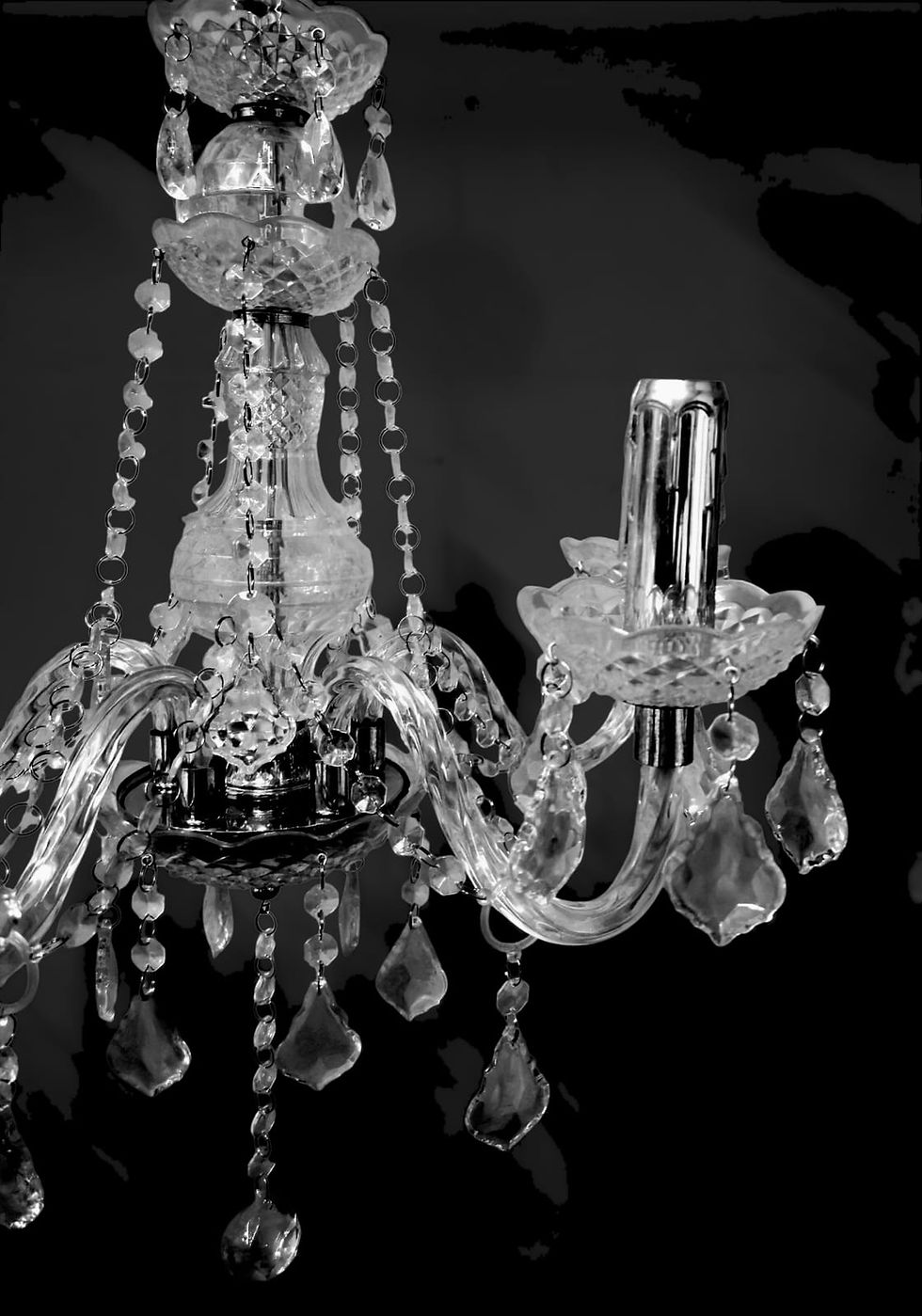 Thumbnail: 6-light acrylic chandelier