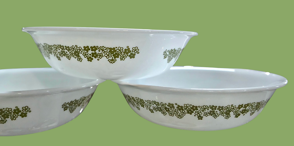 Thumbnail: Spring Blossom Green Corning ware set of 5