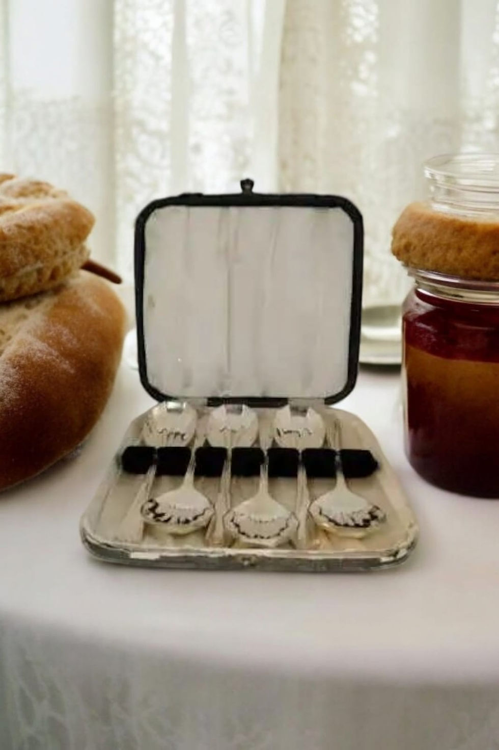 Thumbnail: Six Silver Plated Jam Spoons