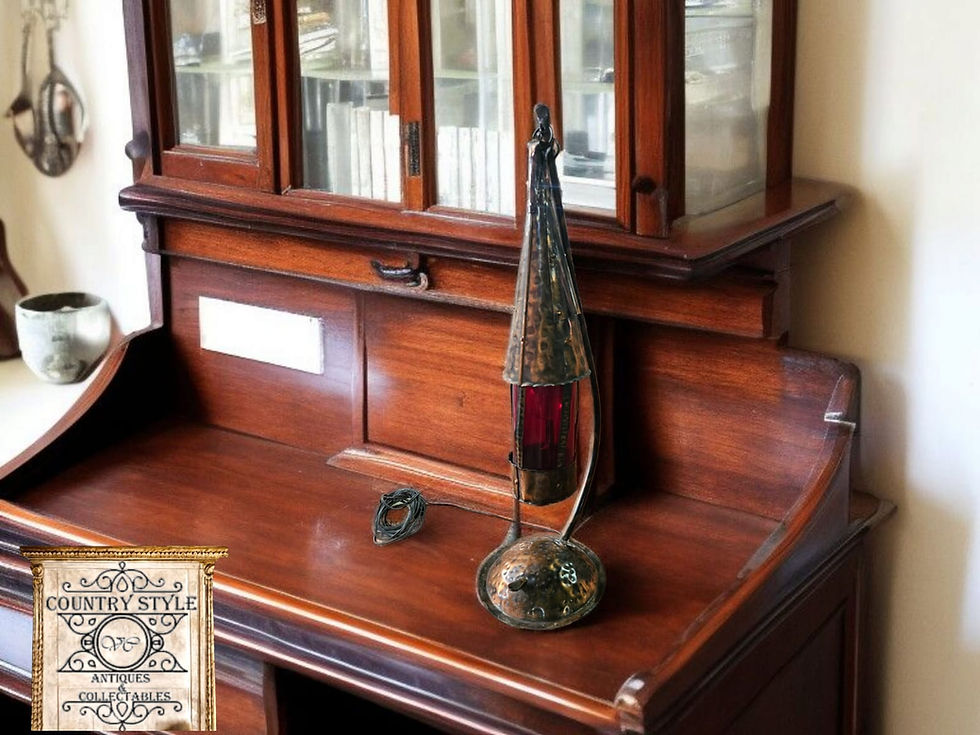 Thumbnail: Arts & Crafts Style Hammered Copper Lantern