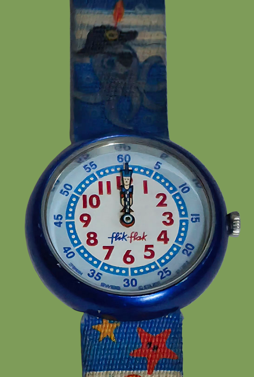 Thumbnail: Vintage Flik Flak "Ocean Pirate" Swiss Kids Watch