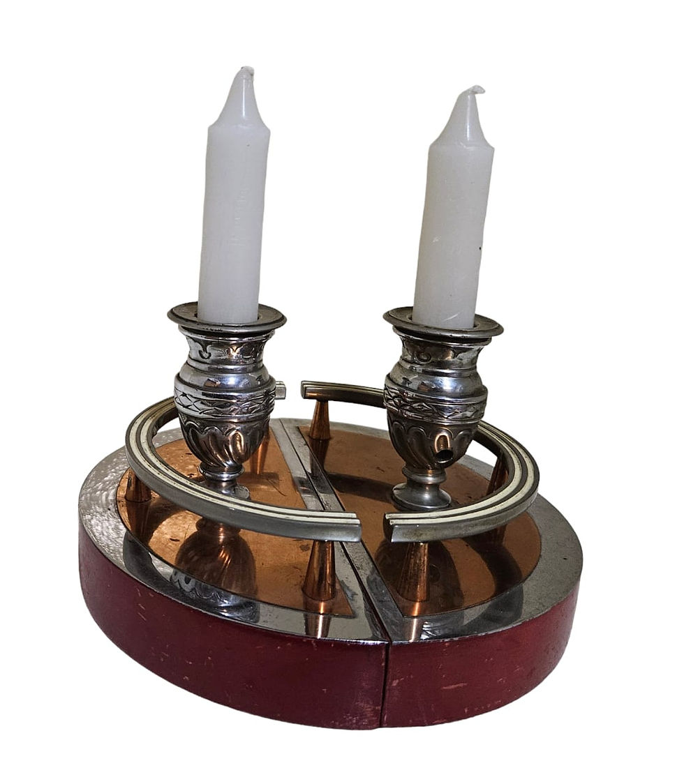 Thumbnail: Art Deco Book Ends Candle Sticks Holders