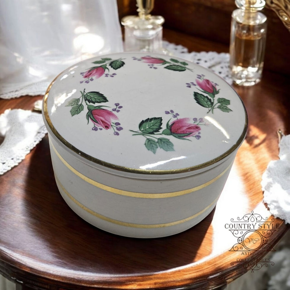 Thumbnail: Portmeirion Rose design Stoke on Trent Trinket Box