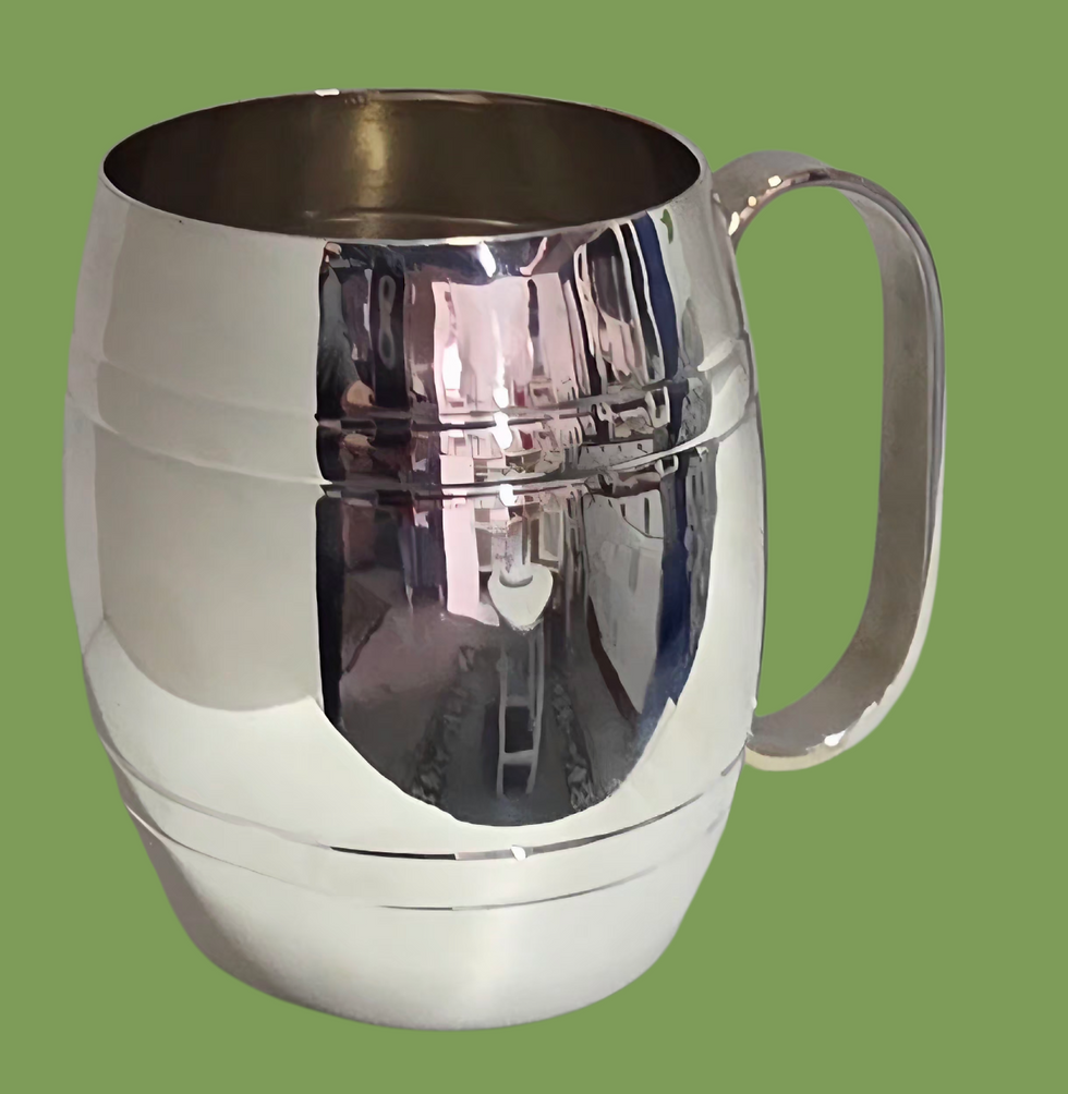 Thumbnail: Vintage Valero "Talisman" Silver-Plated Barrel Tankard