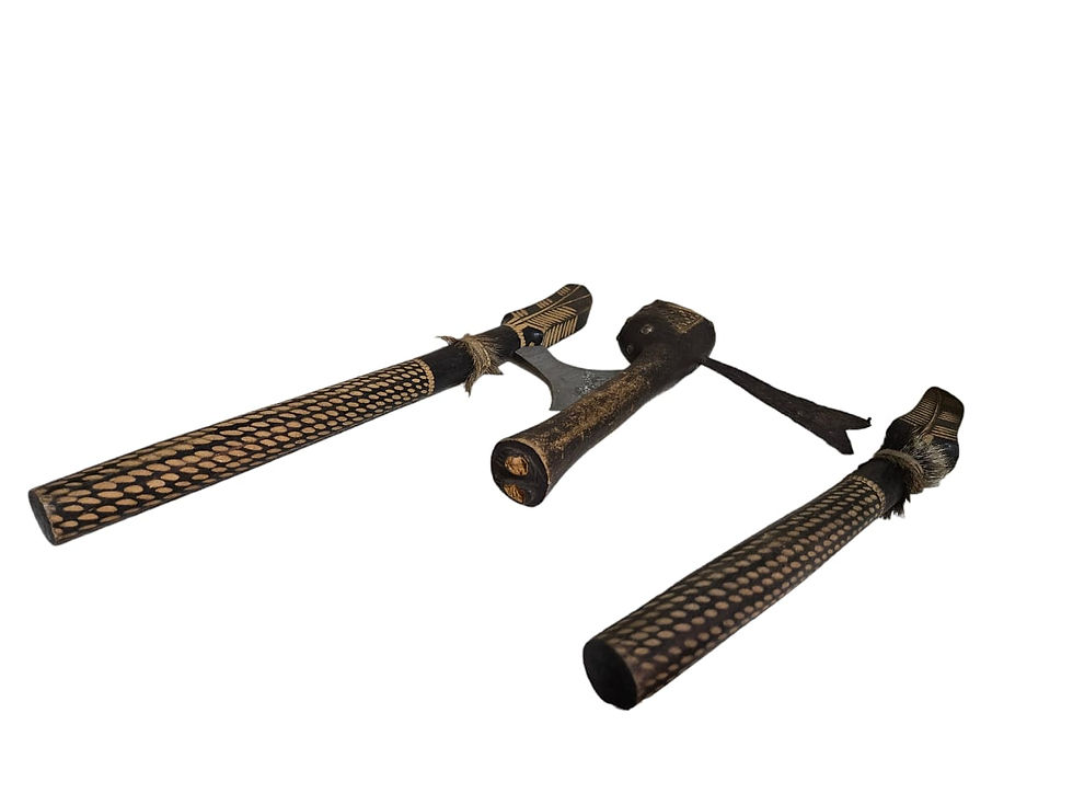 Thumbnail: African replica wood & metal piece