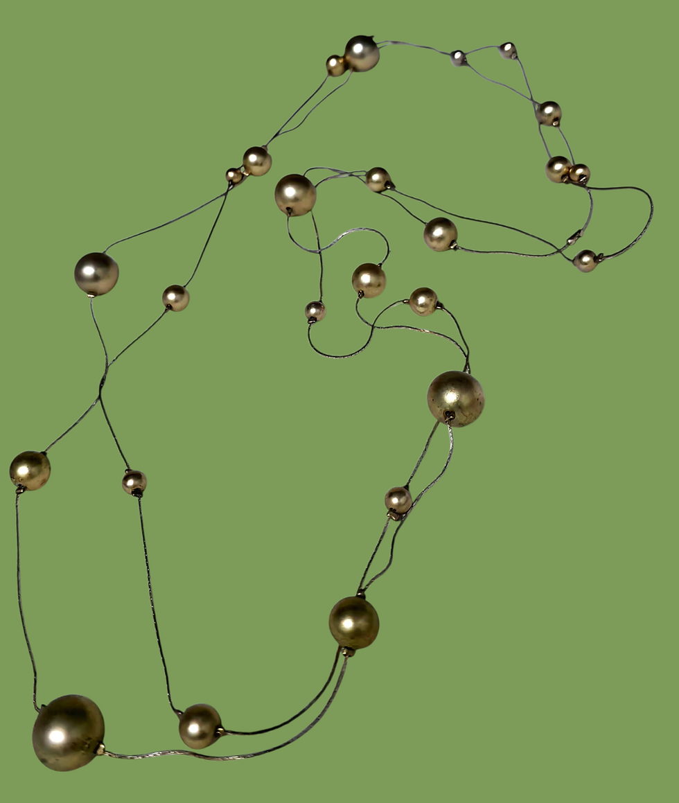 Thumbnail: Gold-Tone Station Bead Necklace