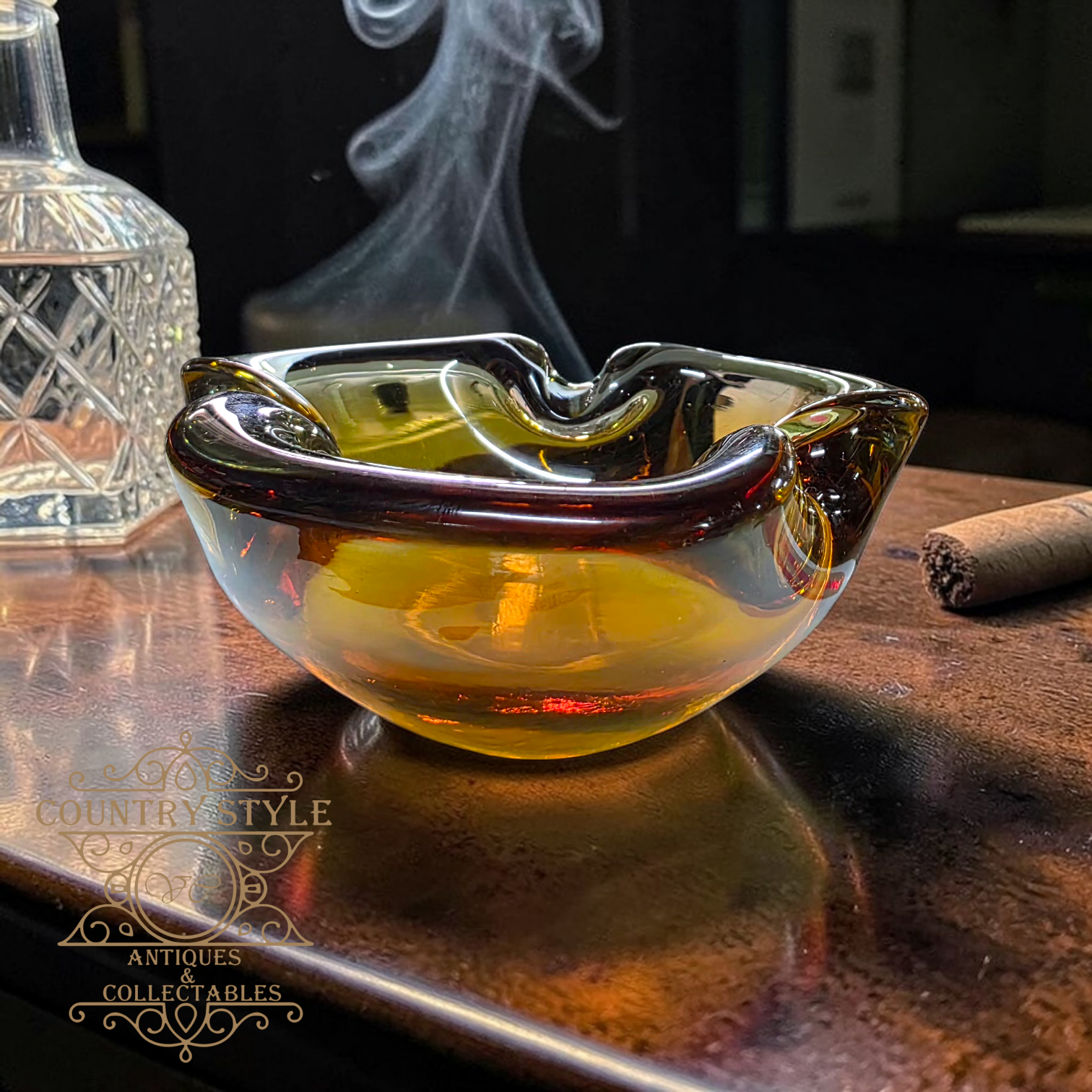 Vintage Murano Sommerso Art Glass Bowl