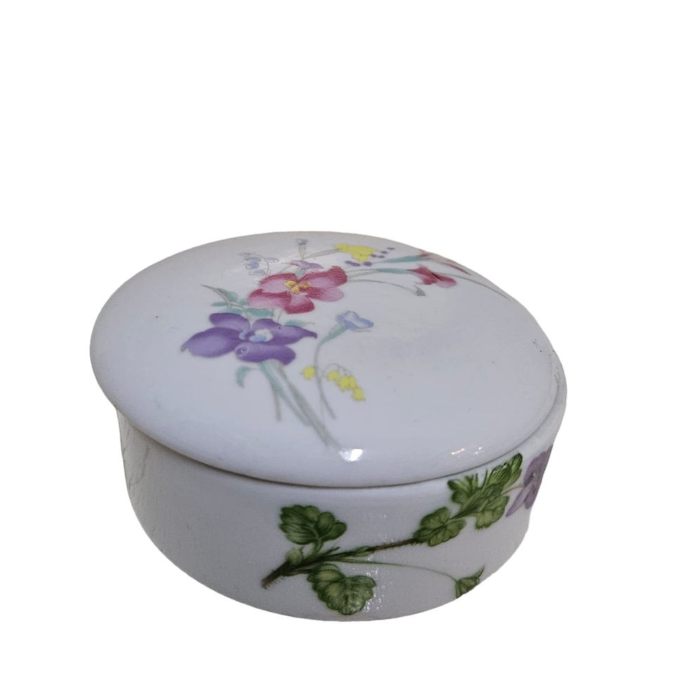 Thumbnail: De Paris Floral Porcelain Ring/Trinket box