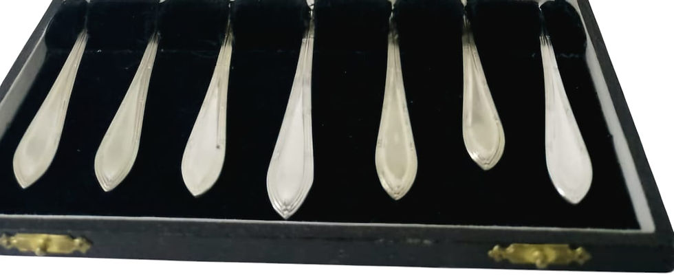Thumbnail: 7Pc Vintage Silver Plated Fruit Set