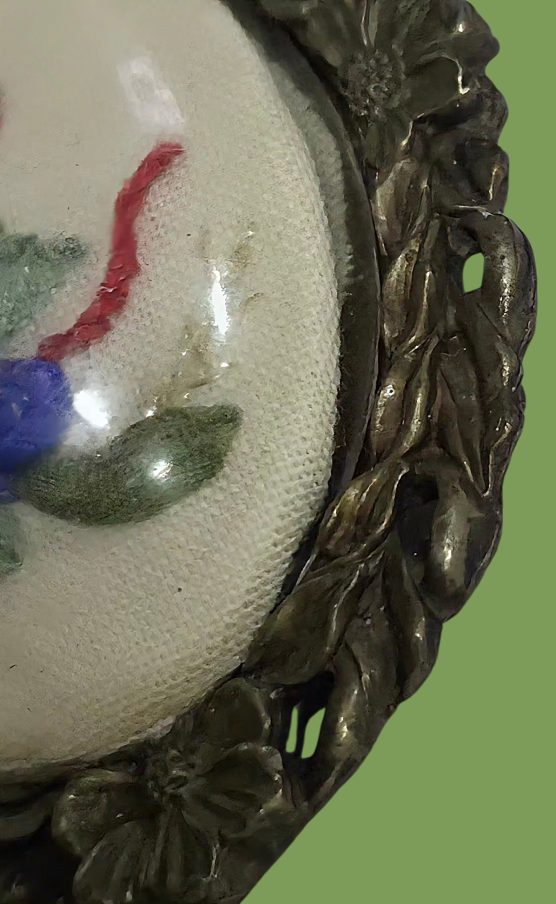 Thumbnail: Vintage Mid-Century Ribbon Work Brooch