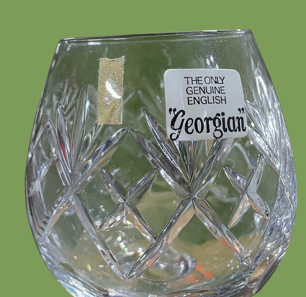 Thumbnail: Vintage Royal Doulton by Webb Corbett "Georgian" Crystal Brandy Glasses