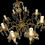 Thumbnail: Antique 8 arm Brass & Crystal Chandelier