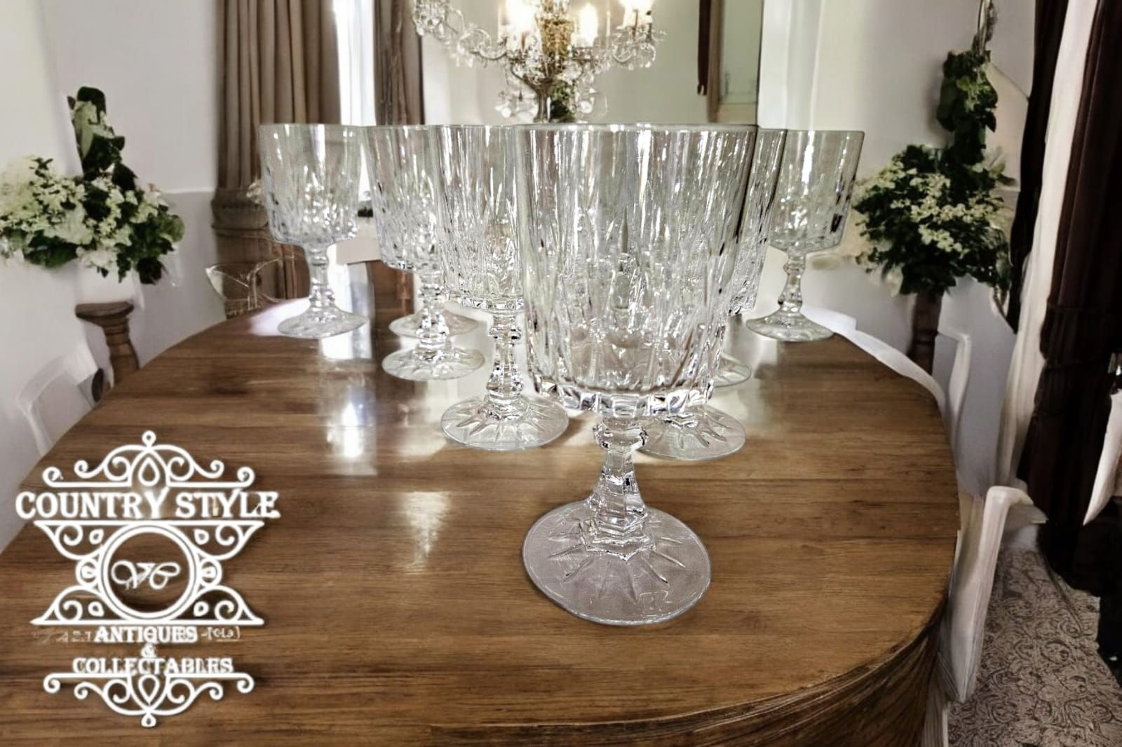 Cree D'Arques pattern 11 Red Wine Glasses