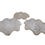 Thumbnail: Stunning set of 3 Venetian glass snack bowls with a delicate gold trim.