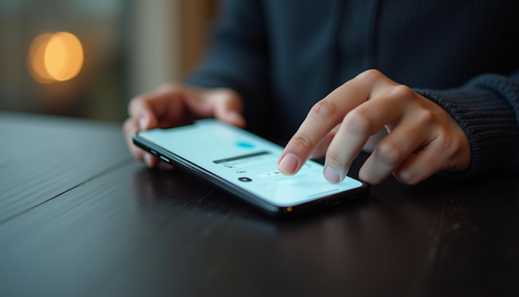 Close-up view of a smartphone screen showing a user typing a message in an anonymous chat app