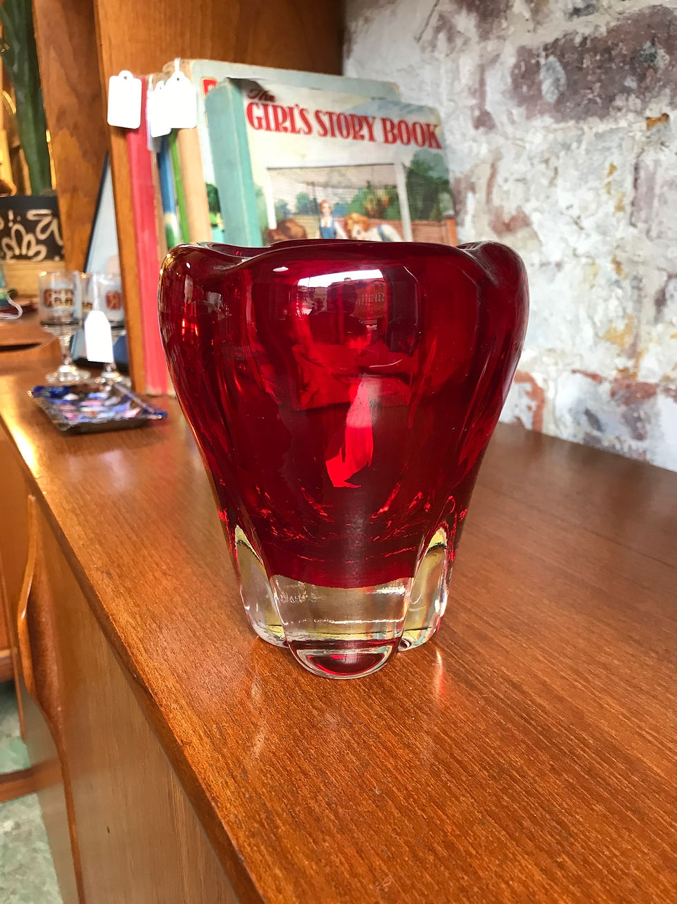 Thumbnail: Red 1960’s Whitefriars Glass 