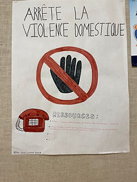 Affiche arrêter la violence domestique