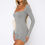 Thumbnail: Chill Vibes Grey Long Sleeve Romper