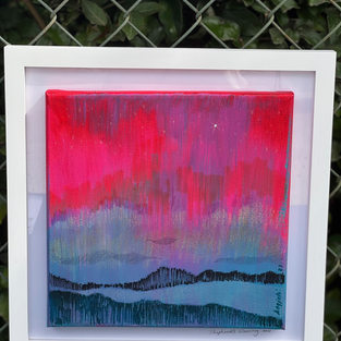 Shepherd's Warning- Acrylic on Canvas with White Frame