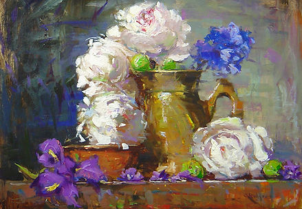 Peonies & Japanese Irises (16X20) #3340.