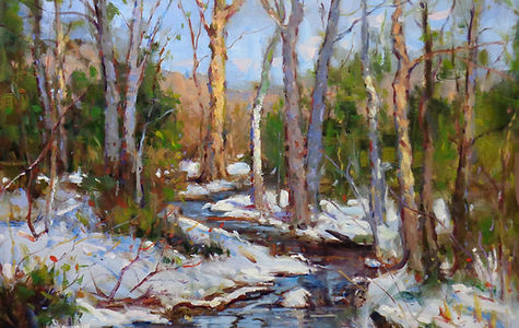 Crisp Morning Light, Carversville Creek-20X24.jpg