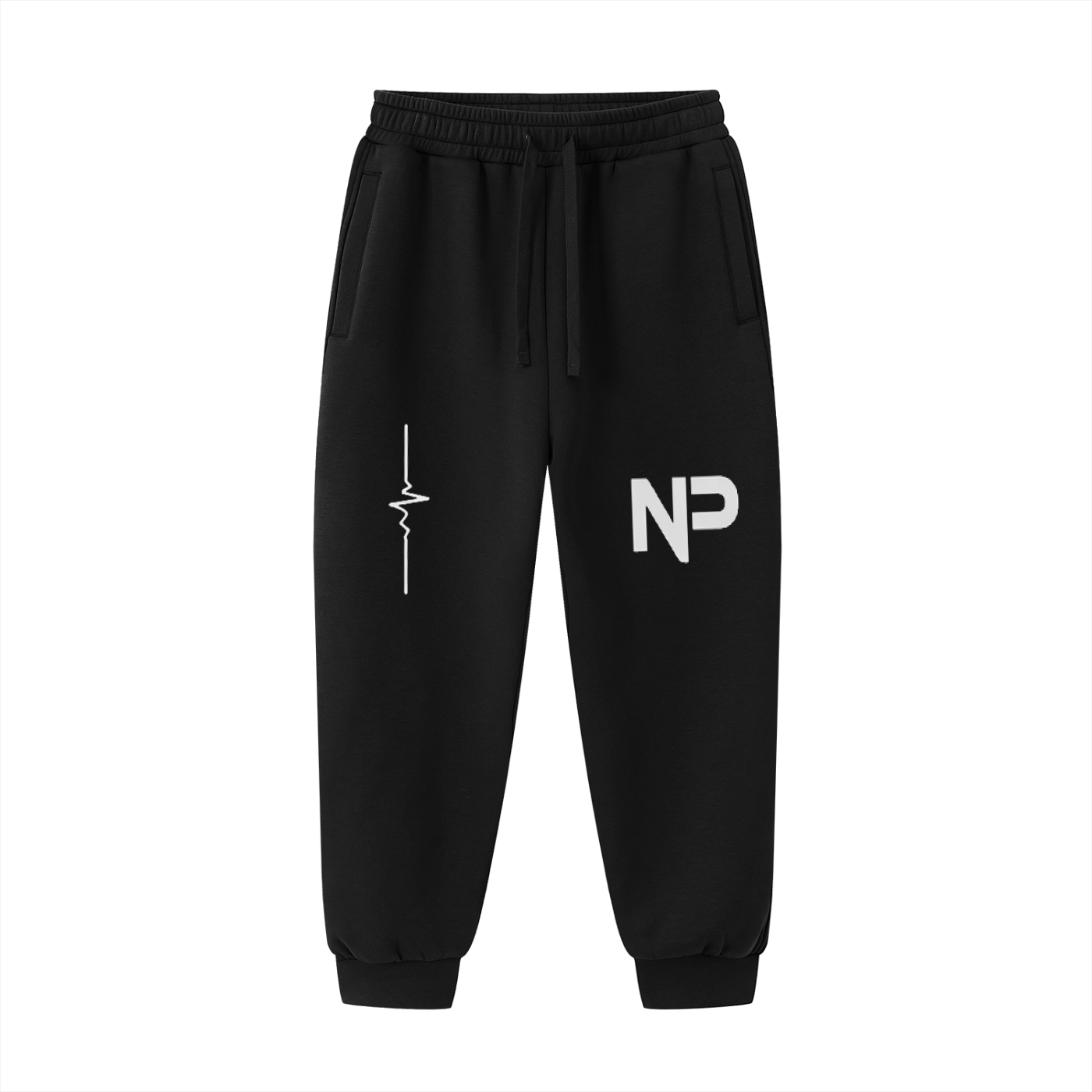 No Pulse dominant black cuffed sweatpants
