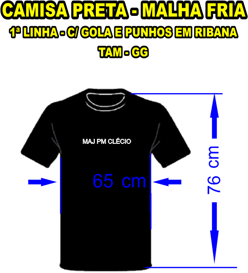 CAMISA BÁSICA PRETA - TAM GG