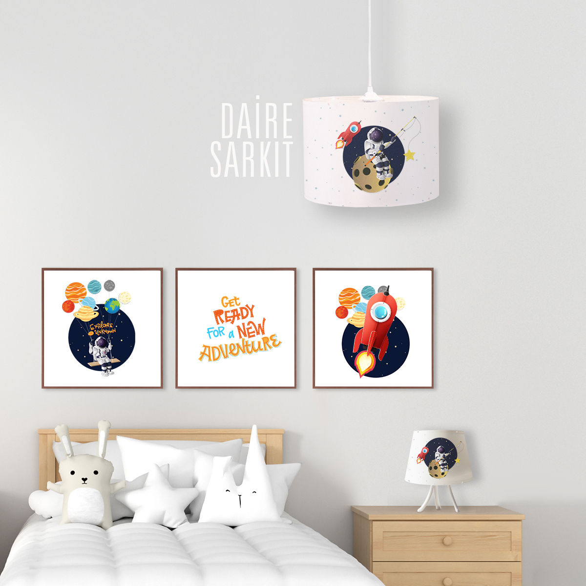 GEZEGENLER DAİRE SARKIT AYDINLATMA (LARGE)