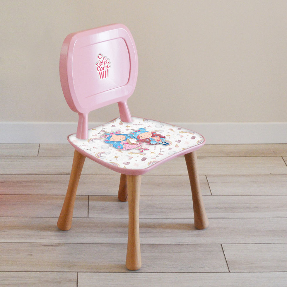 Miniature : Cute Girl Activity Table Chair Set (Age 2-5)