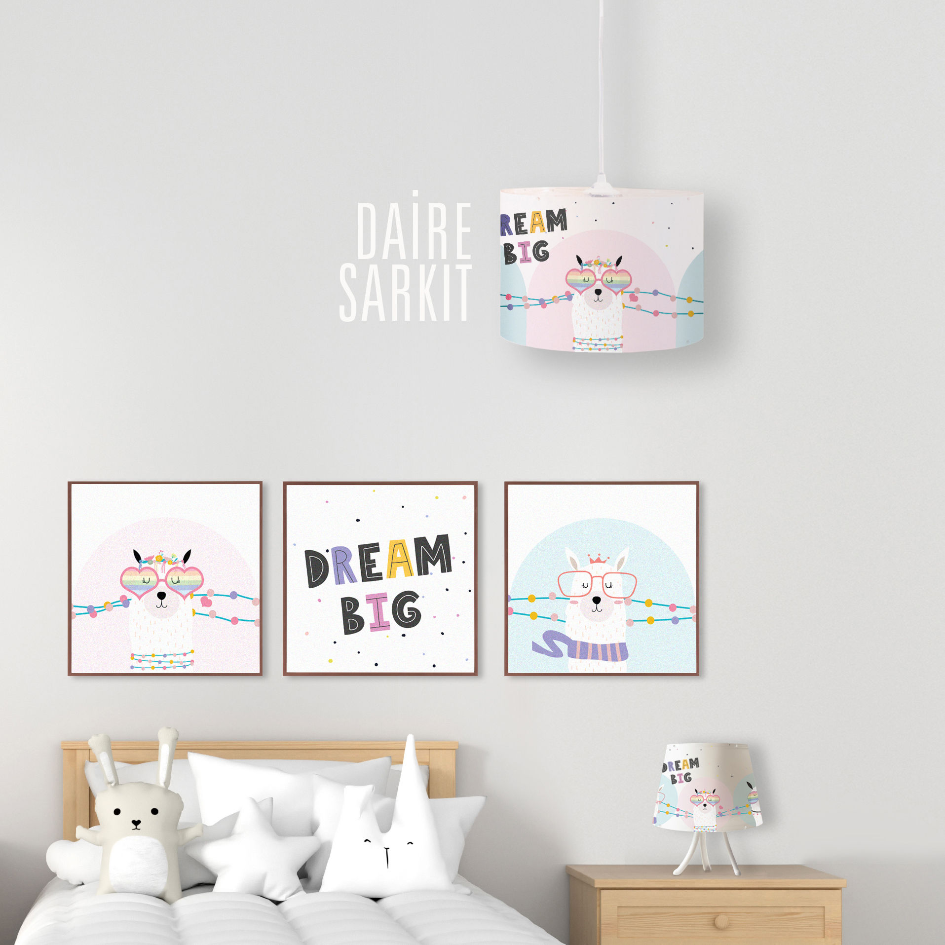 ALPACA DAİRE SARKIT AYDINLATMA (LARGE)