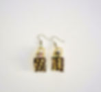 Harakeke and pāua kete earrings