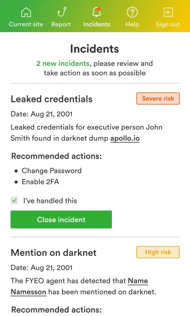 Screenshots of a Chrome extension design highlighting the user interface (UI) and user experience (UX).