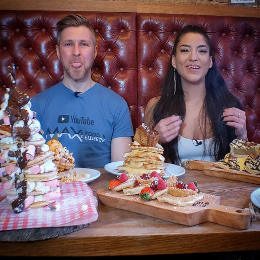 Max Stanford and Leah Shutkever Attempt Polo Bar's Pancake Menu Food Challenge in London, England