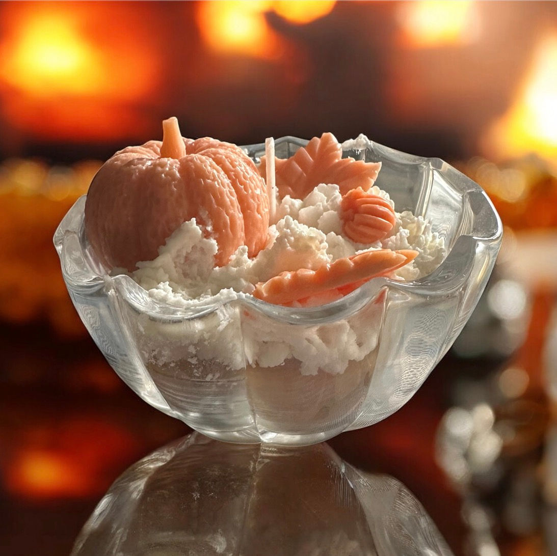 10oz Pumpkin Apple Buuter Candle Pumpkin Glass Jar