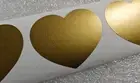 Thumbnail: Gold Heart Scratch Off Stickers. 30x35mm. Various Quantities.