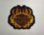 Harley Davidson, HD, Iron / sew on patch. with flames