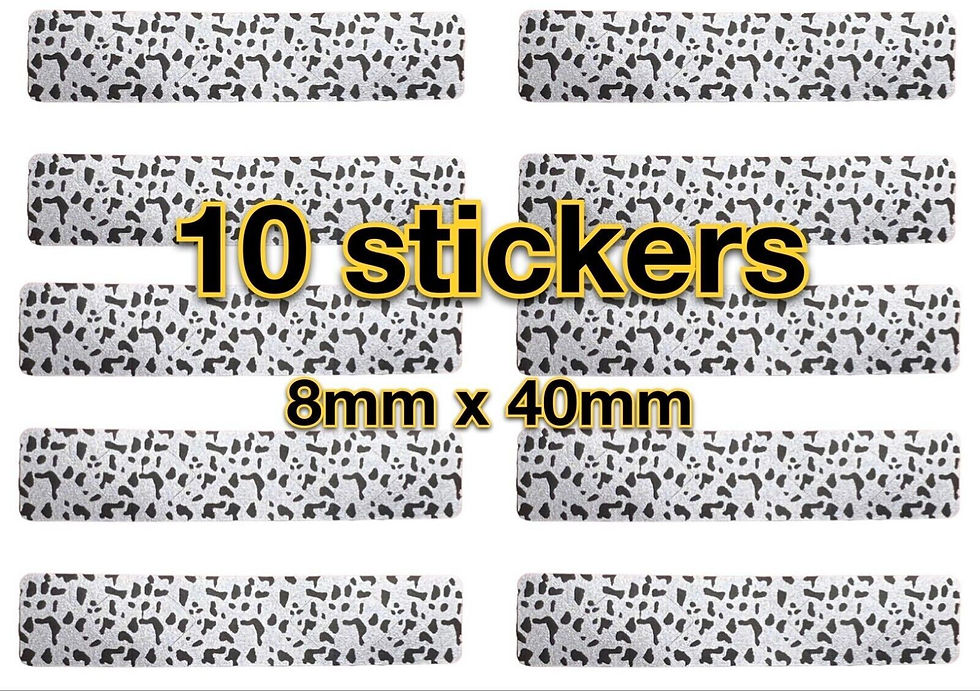 Thumbnail: Grey, Leopard Print Scratch Off Stickers 8x40mm Various Quantities 12-96