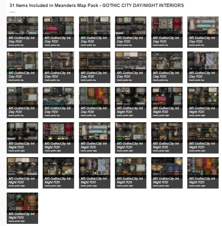 Thumbnail: Gothic City Night Interiors GTW Digital Map Bundle