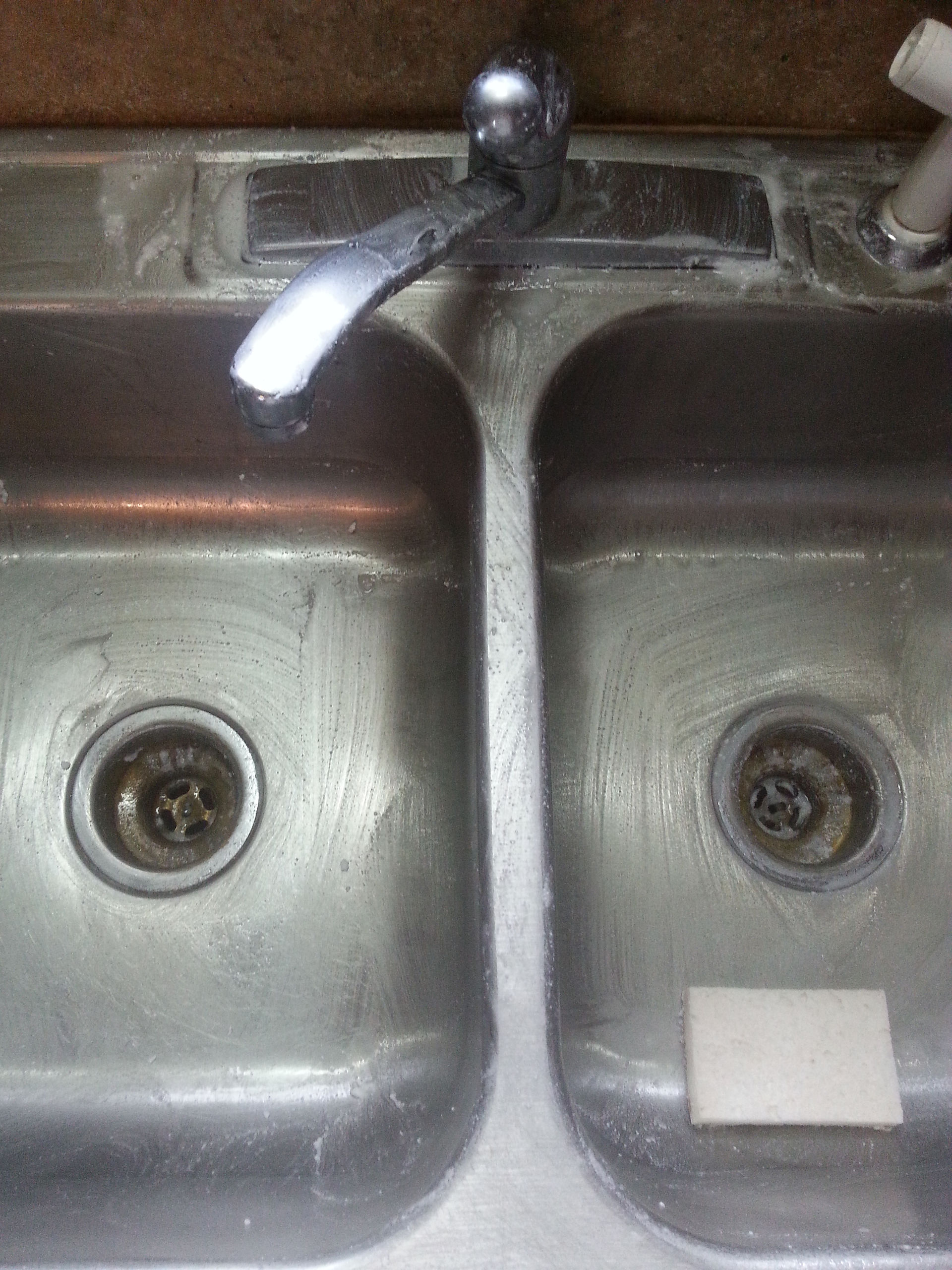During cleaning both sinks.